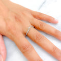 Contemporary 18K Gold + Diamond Setting