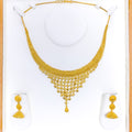 Dangling Dapper 22k Gold Jali Necklace Set