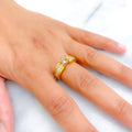 Glittering 18K Gold + Diamond Setting