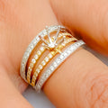 Dressy Dual Tone 18K Gold + Diamond Setting