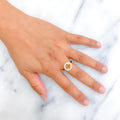 Rare Signature 18K Gold + Diamond Setting