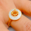 Rare Signature 18K Gold + Diamond Setting