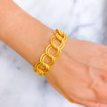 Charming Posh Hollow Link 22K Gold Bracelet 