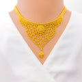 Tasteful Vintage Style 22k Gold Necklace Set