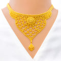 Tasteful Vintage Style 22k Gold Necklace Set