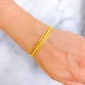 Dazzling Elegant 22k Gold Orb Bangle Bracelet 