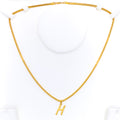 H 22k Gold Letter Pendant 