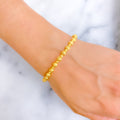 Captivating Contour 22k Gold Orb Bangle Bracelet 