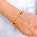 Polished Evergreen 22k Gold Rudraksh Bracelet