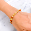 Polished Evergreen 22k Gold Rudraksh Bracelet
