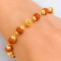 Classic Radiant 22k Gold Rudraksh Bracelet