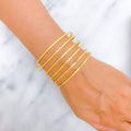 Custom-Fancy Wave 22k Gold Bangles Set - payment 2