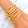 Custom-Fancy Wave 22k Gold Bangles Set - payment 2