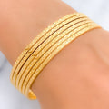 Custom-Fancy Wave 22k Gold Bangles Set - payment 1