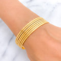 Custom-Fancy Wave 22k Gold Bangles Set - payment 2