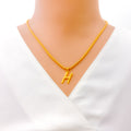 H 22k Gold Letter Pendant 