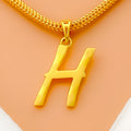 H 22k Gold Letter Pendant 