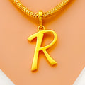 R 22k Gold Letter Pendant 