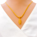Delicate Netted 22k Gold Pendant 
