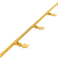 Dazzling Star Charm 22k Gold Bracelet 