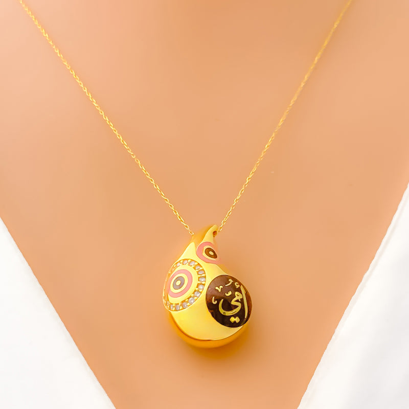 lovely-artistic-21k-gold-cz-necklace