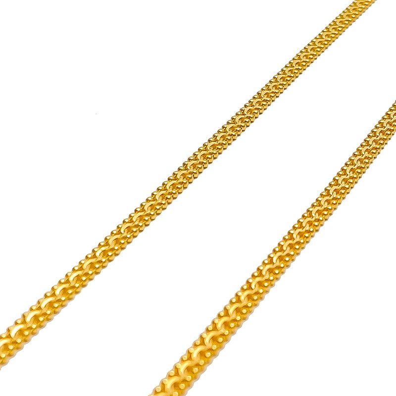 Glowing Charming 22K Gold Anklet Pair