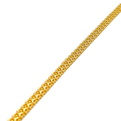 Textured Fine 22K Gold Anklet