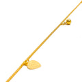 Heart Ornamental 22K Gold Anklet