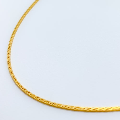 Extra Thin Wheat 22K Gold Chain