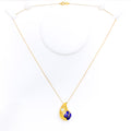 fashionable-jazzy-21k-gold-cz-necklace