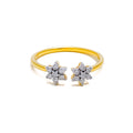 Iconic Twin Flower 18K Gold + Diamond Ring 