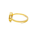 Contemporary Octagon 18K Gold + Diamond Ring 