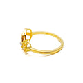 Ritzy Modern 18K Gold + Diamond Ring 