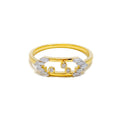 Versatile Glamorous Rectangular 18K Gold + Diamond Ring 