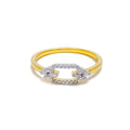 Chic Radiant Timeless 18K Gold + Diamond Ring 