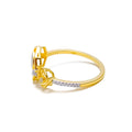 Dazzling Geometric Elegant 18K Gold + Diamond Ring 