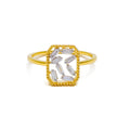 Glimmering Sophisticated 18K Gold + Diamond Ring 