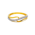 Exclusive Wavy 18K Gold + Diamond Band
