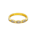 Mod Marquise 18K Gold + Diamond Band