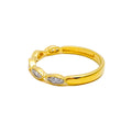 Mod Marquise 18K Gold + Diamond Band