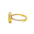Elegant Sparkling 18K Gold + Diamond Statement Ring 