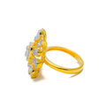 Captivating Regal 18K Gold + Diamond Statement Ring 