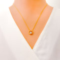 Smart Sophisticated Diamond + 18k Gold Necklace Set 