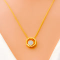 Smart Sophisticated Diamond + 18k Gold Necklace Set 