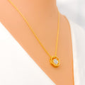 Smart Sophisticated Diamond + 18k Gold Necklace Set 