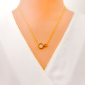 Chic Contemporary Diamond + 18k Gold Necklace Set 