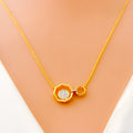 Chic Contemporary Diamond + 18k Gold Necklace Set 