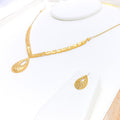 Special Sophisticated Drop 22k Gold Necklace Set