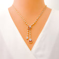 Dazzling Contemporary Diamond + 18k Gold Necklace Set