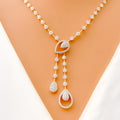 Dazzling Contemporary Diamond + 18k Gold Necklace Set
